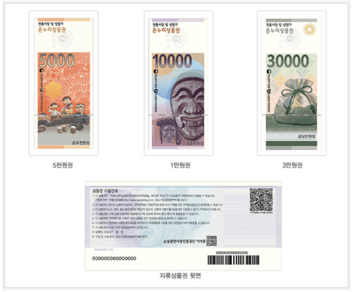 온누리상품권_지류상품권