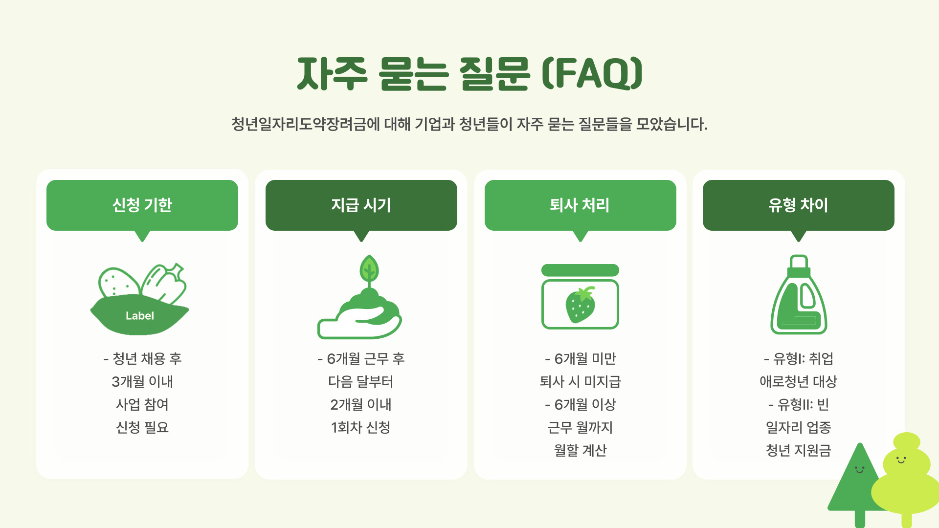 청년일자리도약장려금 기업 FAQ