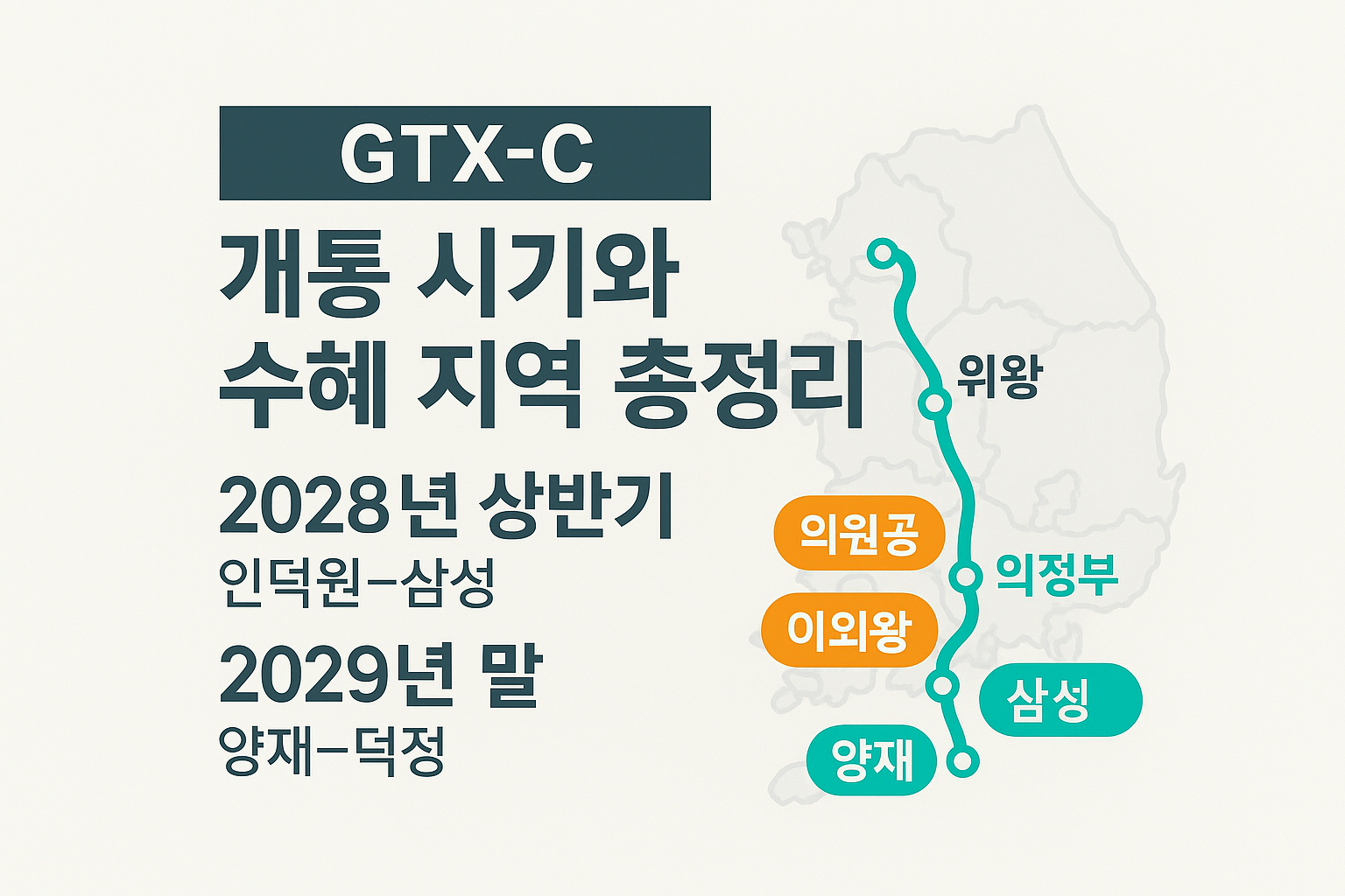 GTX-C 개통 시기와 수혜 지역 총정리 🛤️