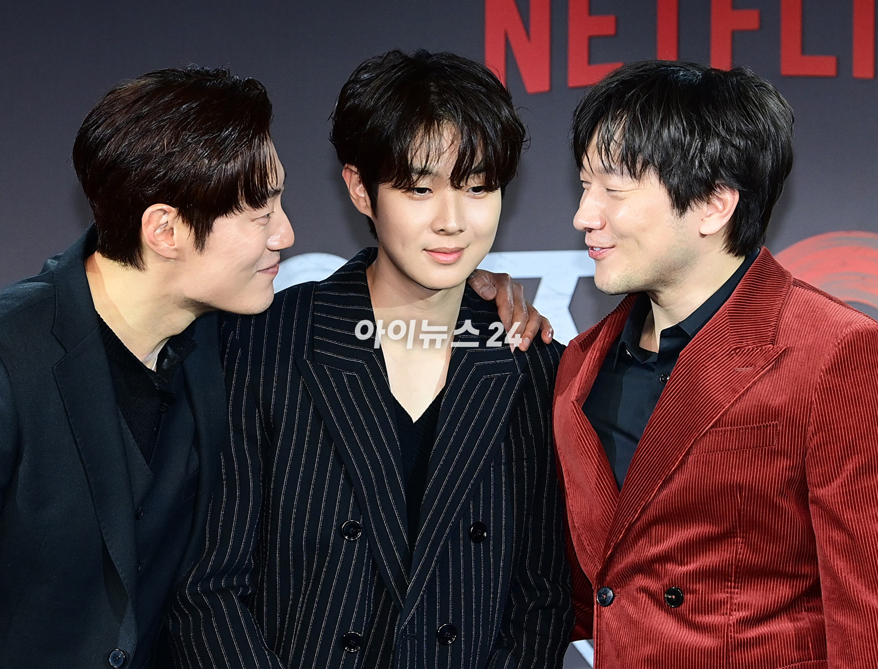 배우 이희준-최우식-손석구가 1일 오전 서울 용산구 몬드리안 서울 이태원에서 열린 넷플릭스 시리즈 '살인자ㅇ난감' 제작발표회에 참석하고 있다. [사진=정소희 기자]