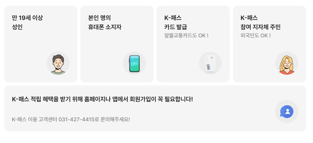 K패스 가입 조건