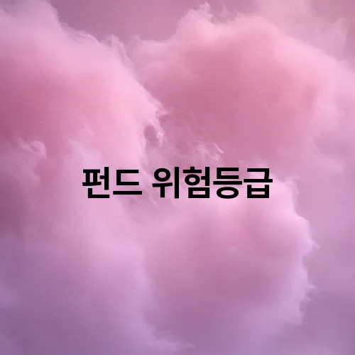 펀드 위험등급