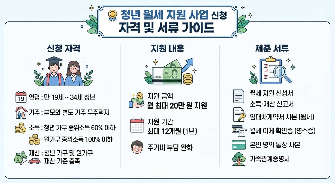 청년 월세 지원 사업 신청 자격 및 서류 가이드