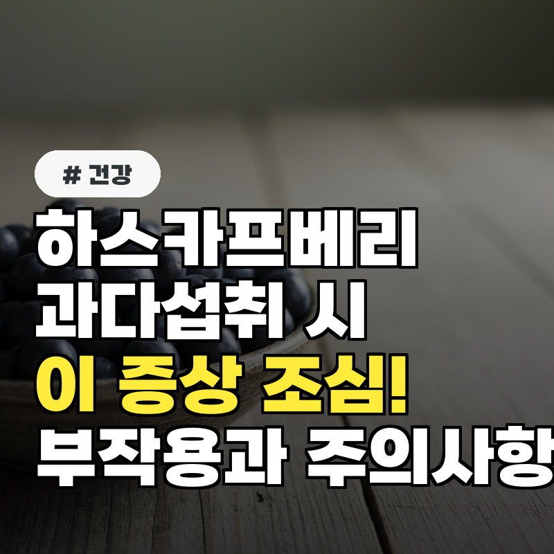 하스카프베리 과다 섭취 시 '이 증상' 조심! 부작용과 주의사항