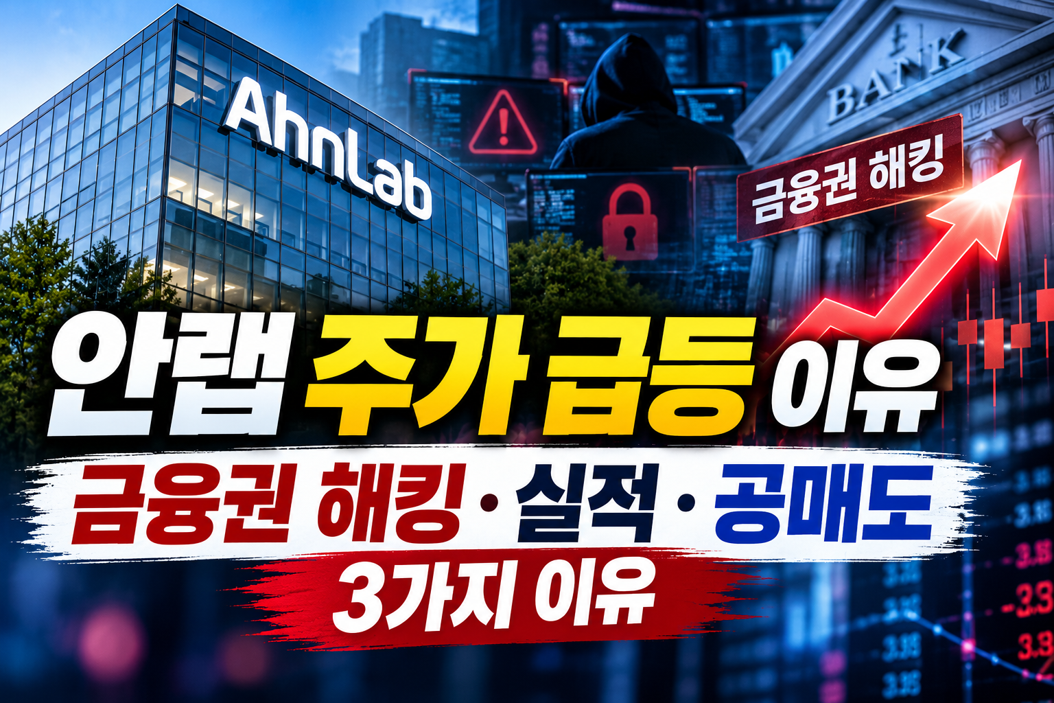 안랩 주가 급등 이유 3가지, 금융권 해킹과 3분기 실적 개선 및 공매도 제한