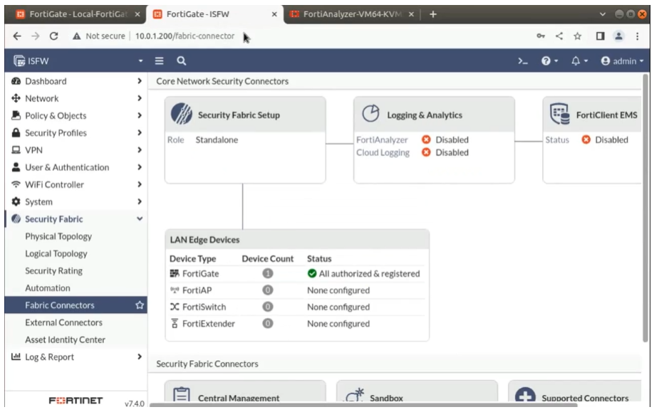 FortiAnalyzer 연동