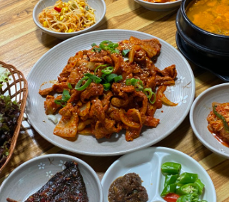 오늘n 한끼에얼마예요 청국장 제육볶음 닭볶음탕 경기도 안성 두리봉시골청국장