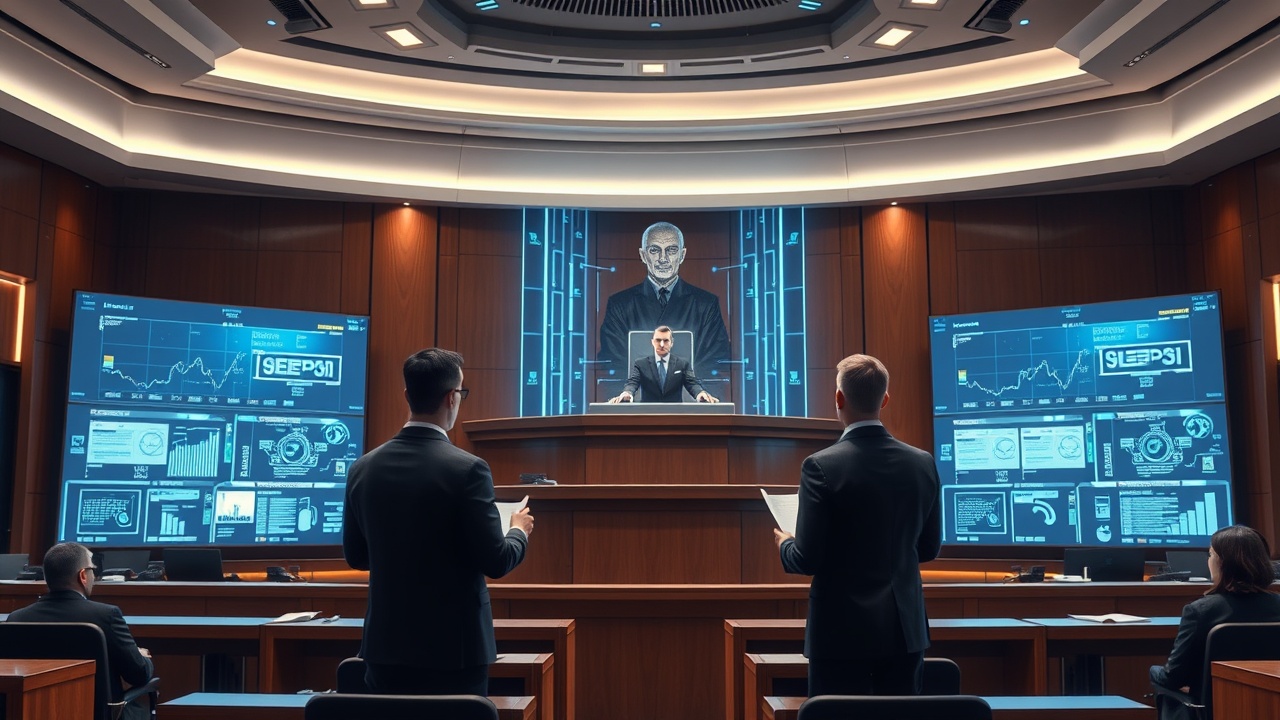 무인법정과 AI 판사 / Flux AI