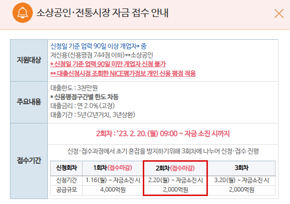 소상공인 정책자금