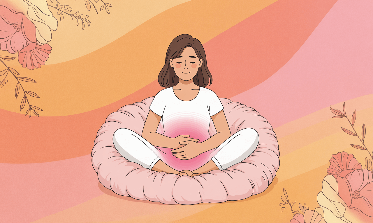 20대-여성-장염-원인-배를-잡고있는-모습