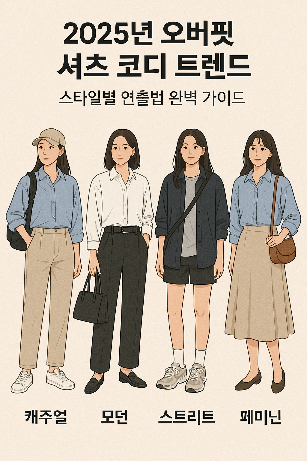 오버핏 셔츠 코디 트렌드