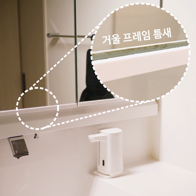 욕실 거울 곰팡이 제거법,팁줌