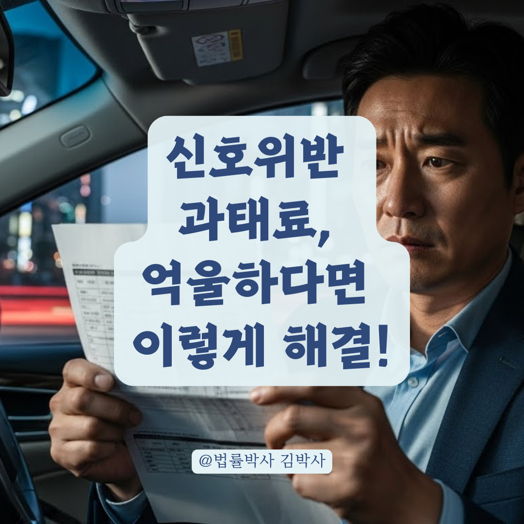 부득이한 빨간불 통과, 과태료 면제받는 확실한 소명 방법과 이의신청 꿀팁.