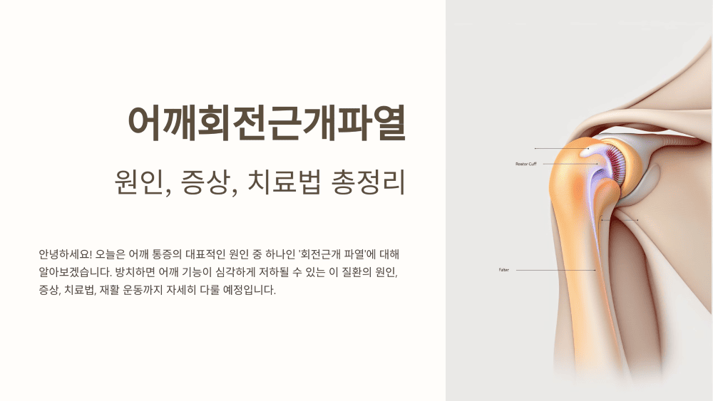 어깨회전근개파열 증상 원인 치료