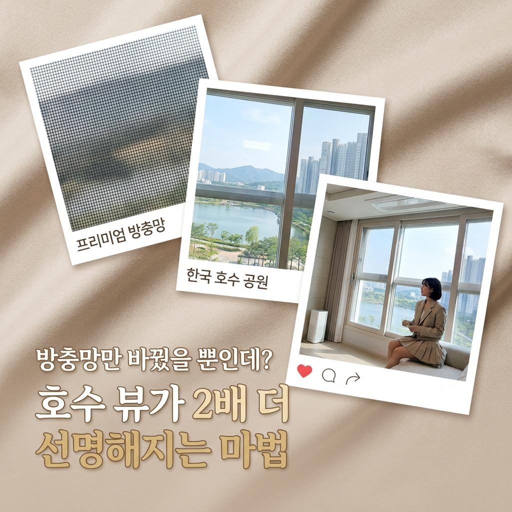 광교 에일린의뜰 45평형 블랙 미세방충망 솔직 후기 비용 공개 및 장단점 비교