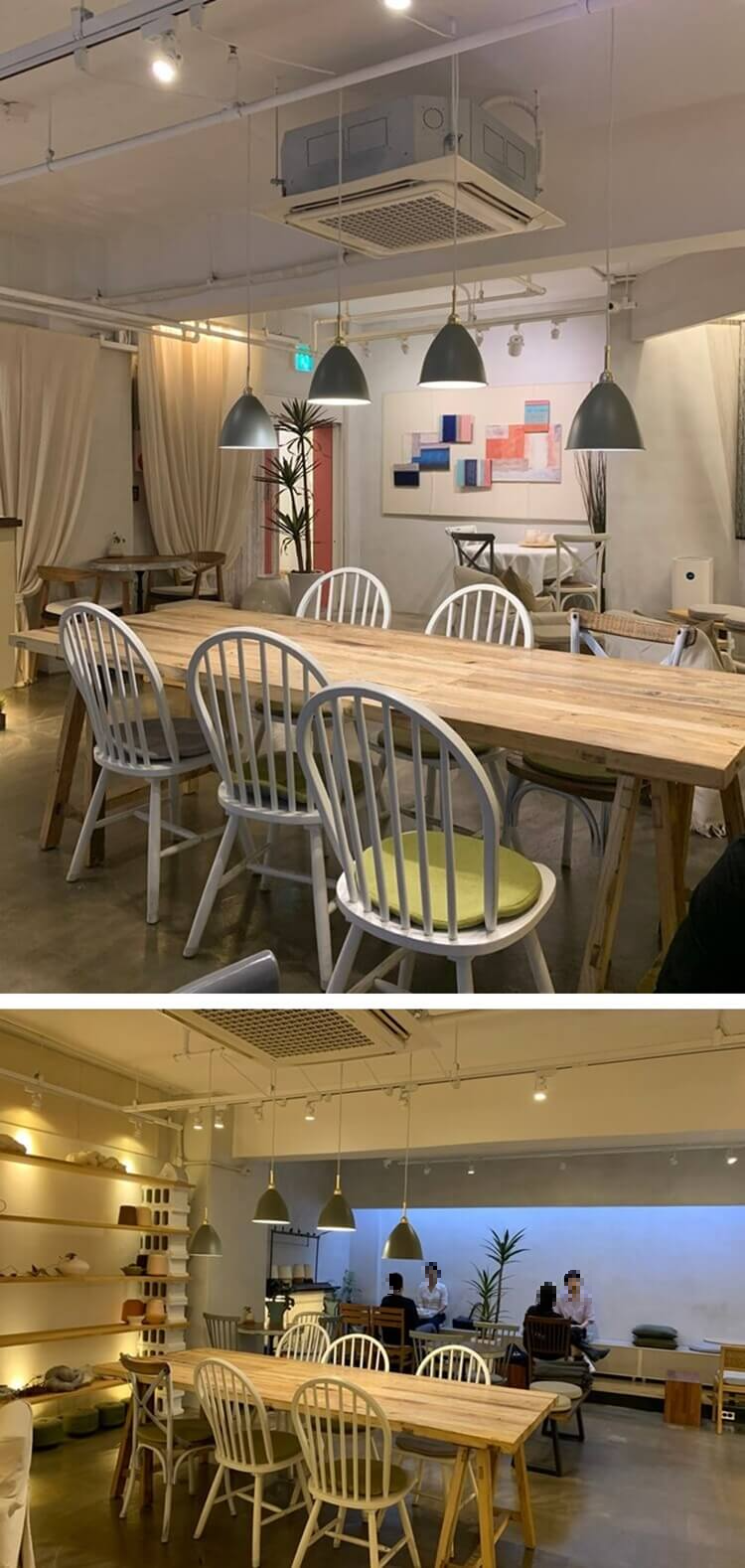 단체석과 2인테이블