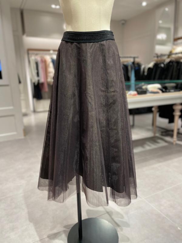 오즈세컨 튤 레이어 글리터 밴딩 스커트 O22C9WSC424W