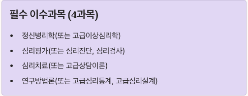 2급 정신건강임상심리사 응시 자격 정리 이미지