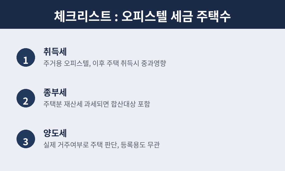 오피스텔 세금 주택수