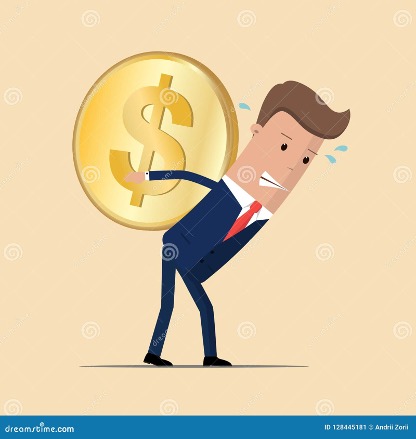 돈을 업은 모습