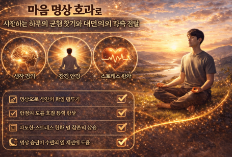 앉아서 명상하는 모습