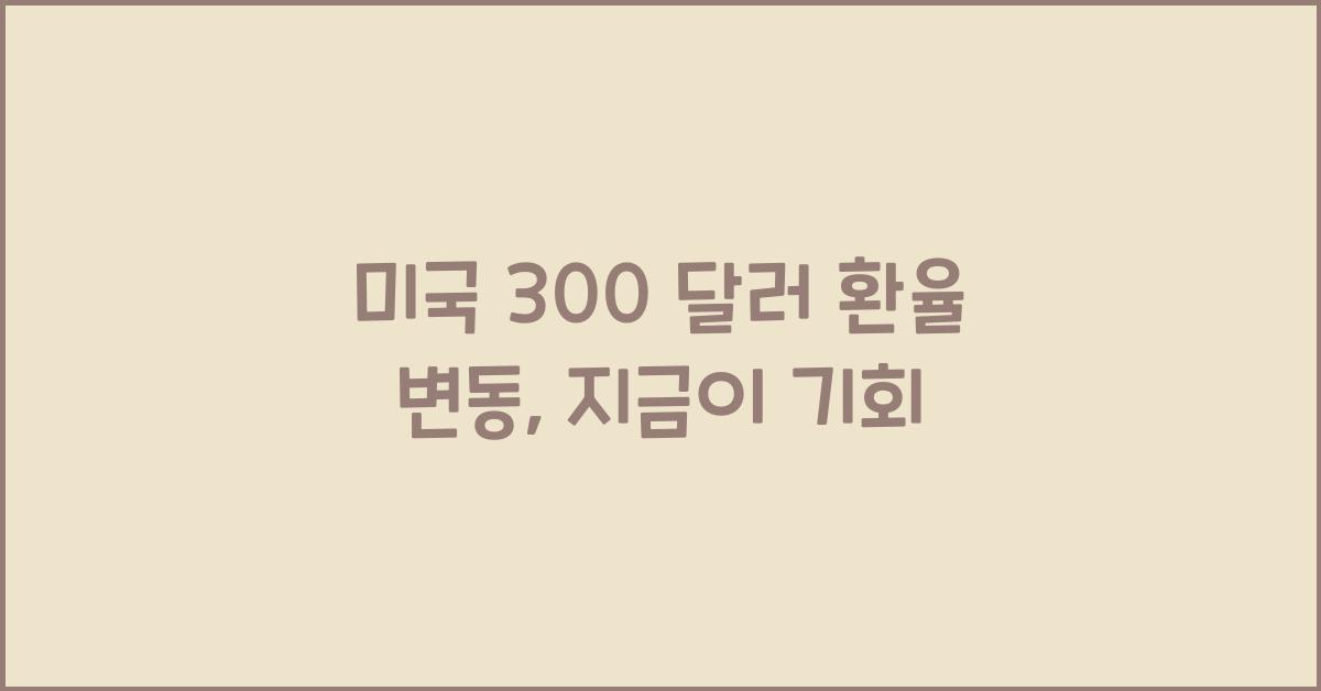 미국 300 달러 환율