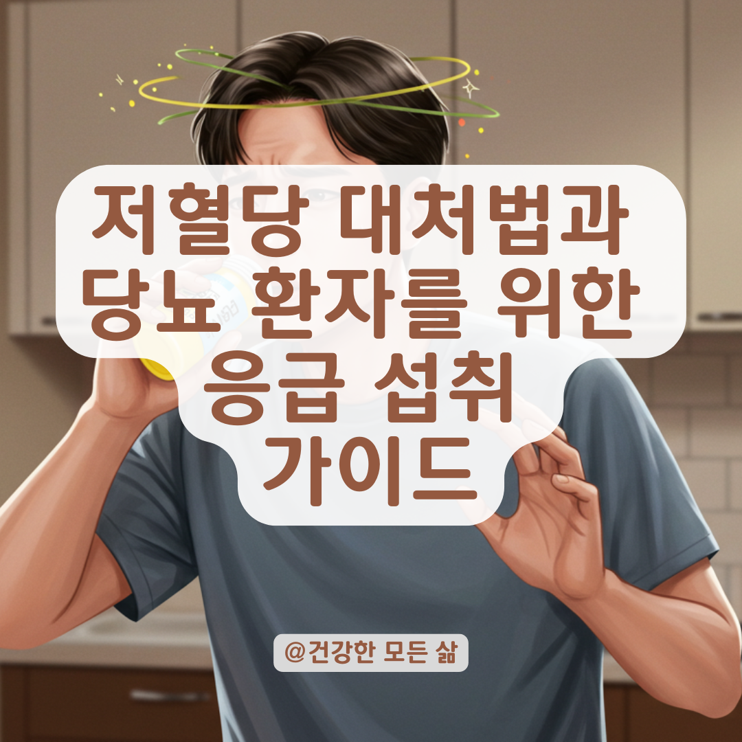 저혈당 왔을 때 과당음료 마셔도 될까? 당뇨 환자를 위한 응급 섭취 가이드.