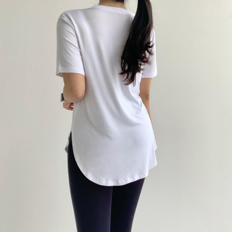 키작녀반팔요가복 필라테스복 필라테스옷 필라테스커버업 필라테스상의