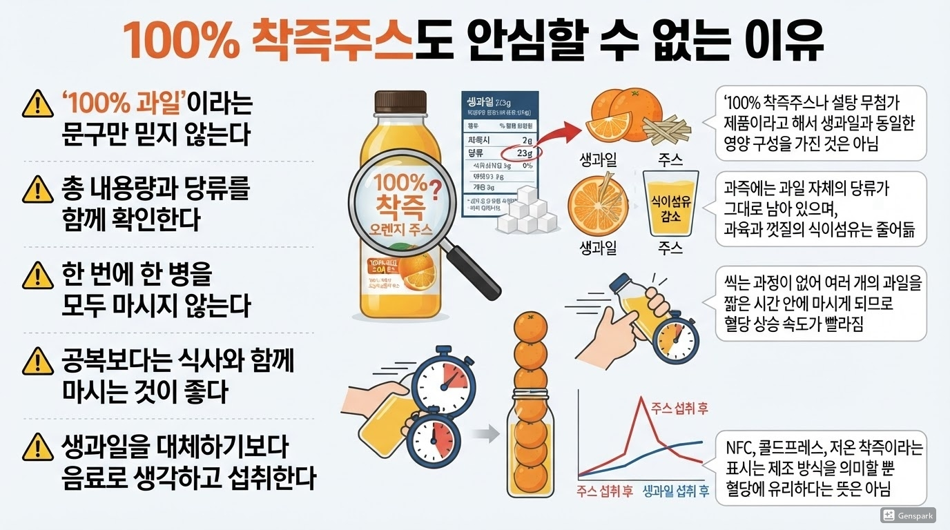 100% 착즙주스도 안심할 수 없는 이유