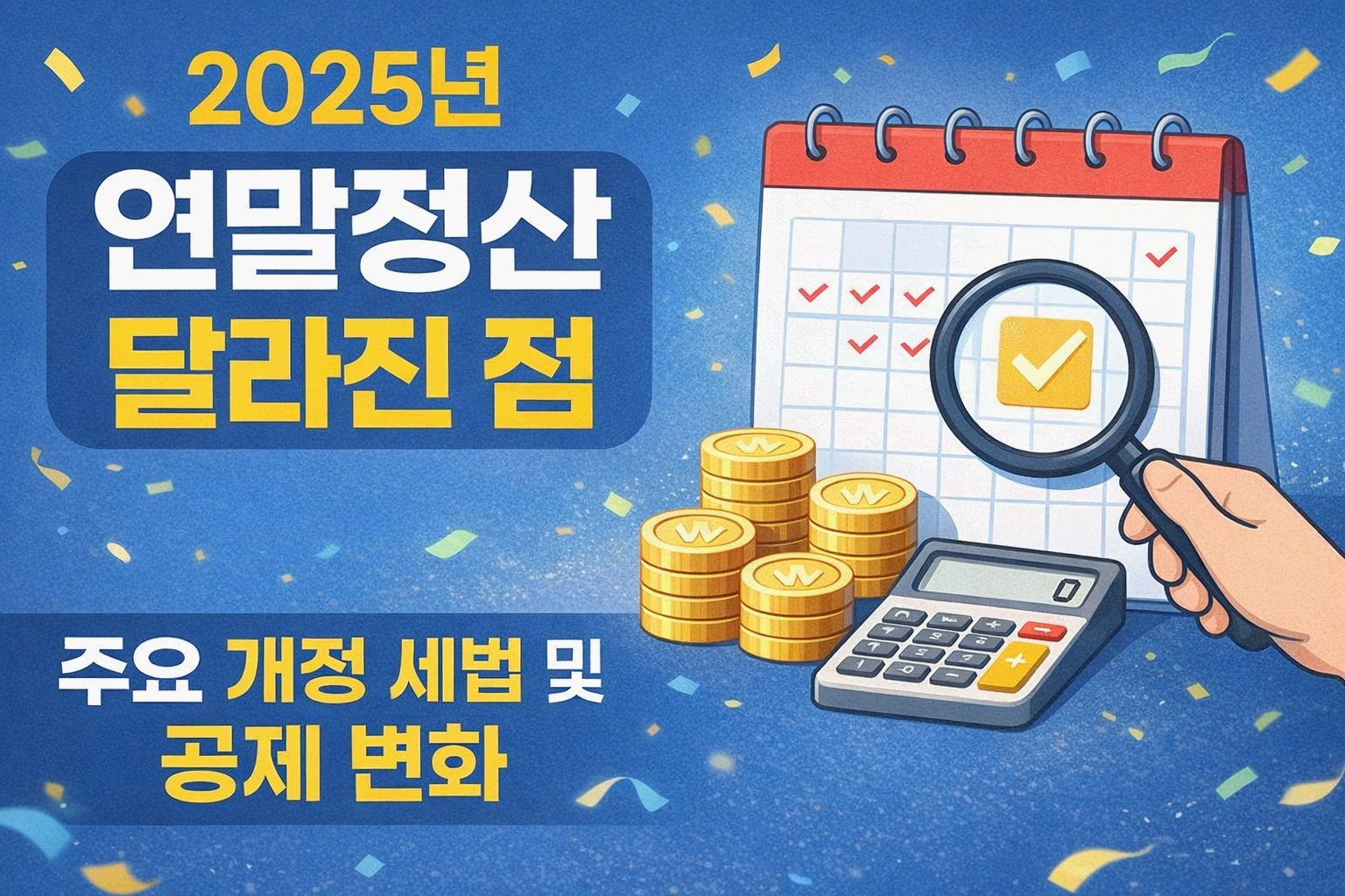 2025년 연말정산 2 - 달라진 점 체크(주요 개정 세법 및 공제 변화)