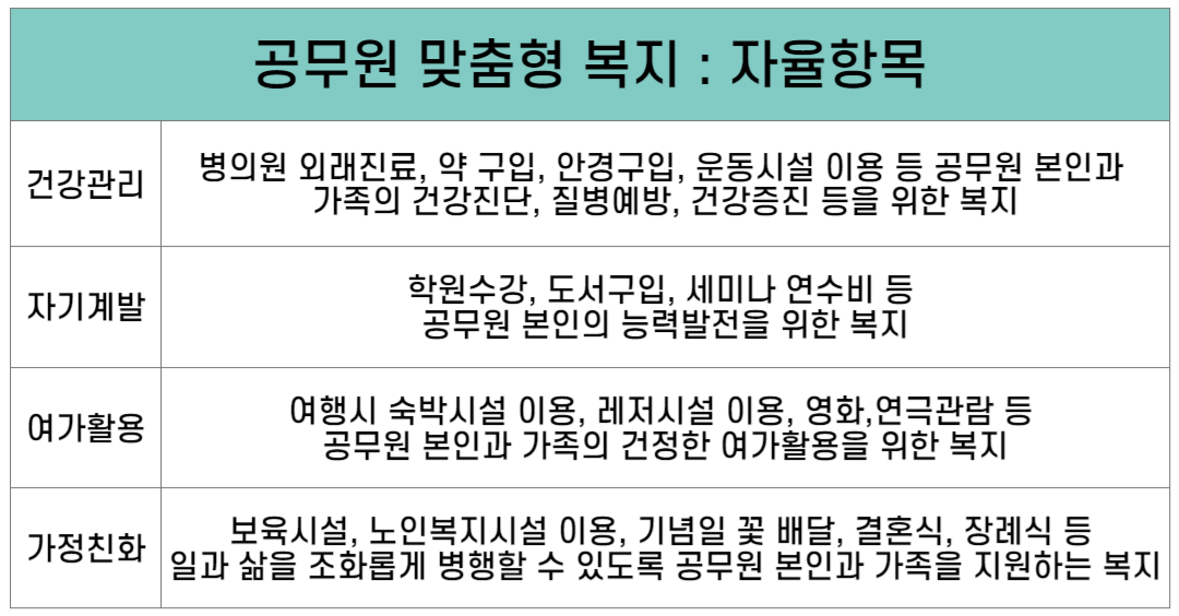 공무원 맞춤형 복지