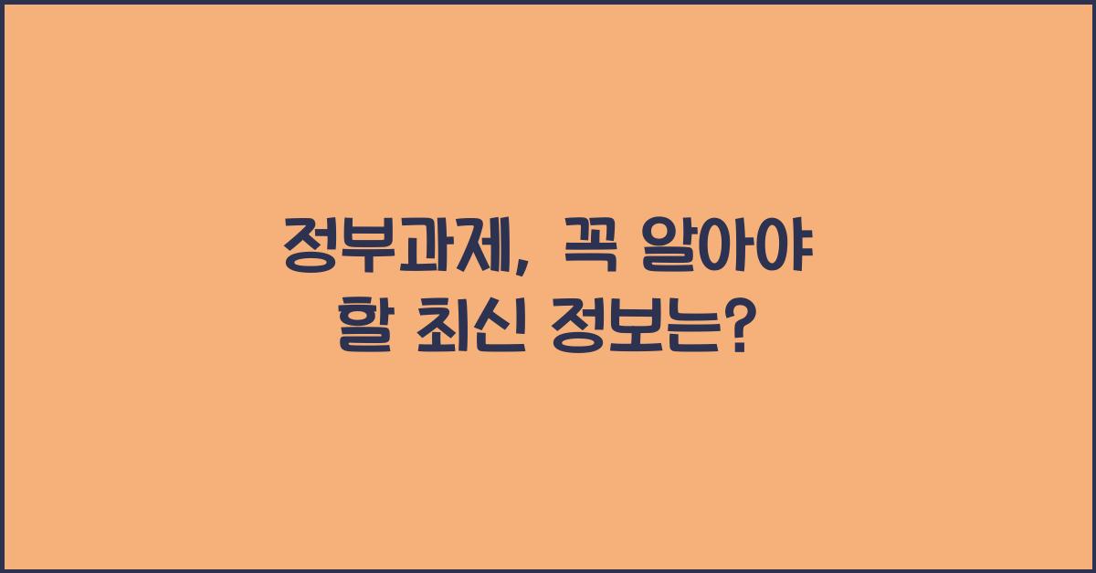 정부과제
