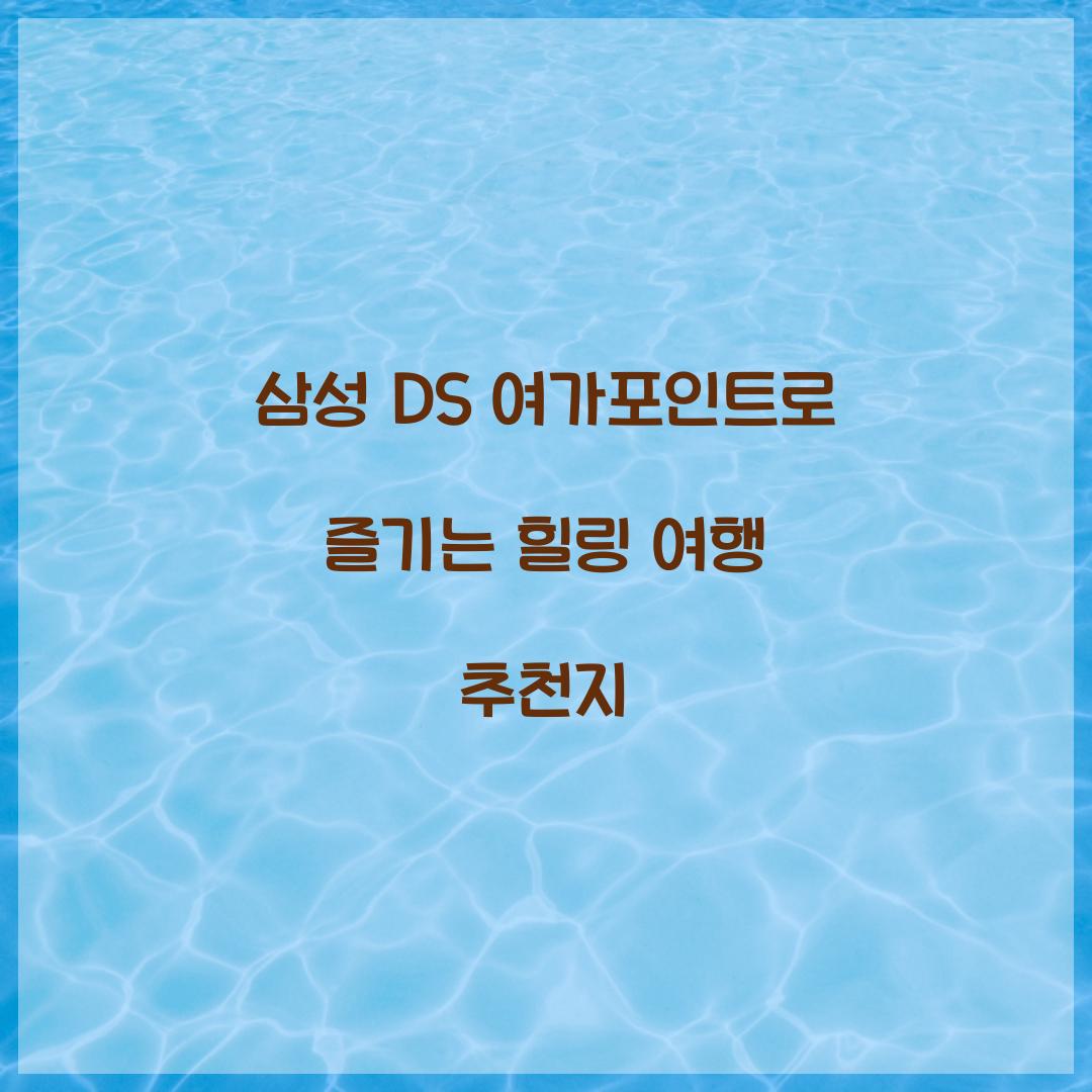 삼성 DS 여가포인트
