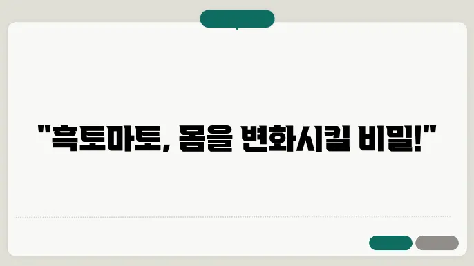 흑토마토 효능