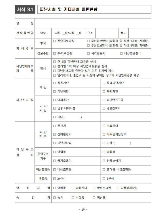 2025년 소방계획서 개정 양식 다운