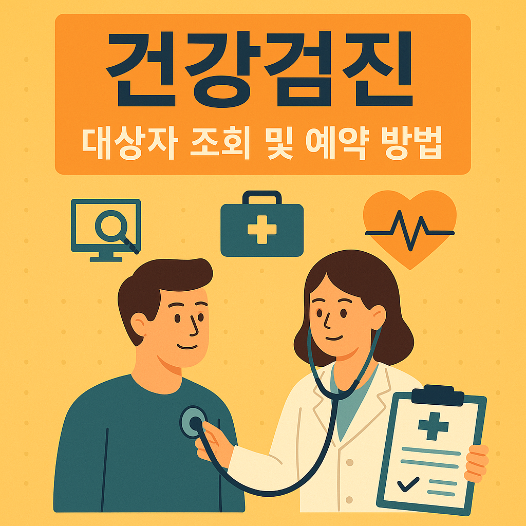 🩺 건강검진 대상자 조회 및 예약 방법 (2025년 최신)