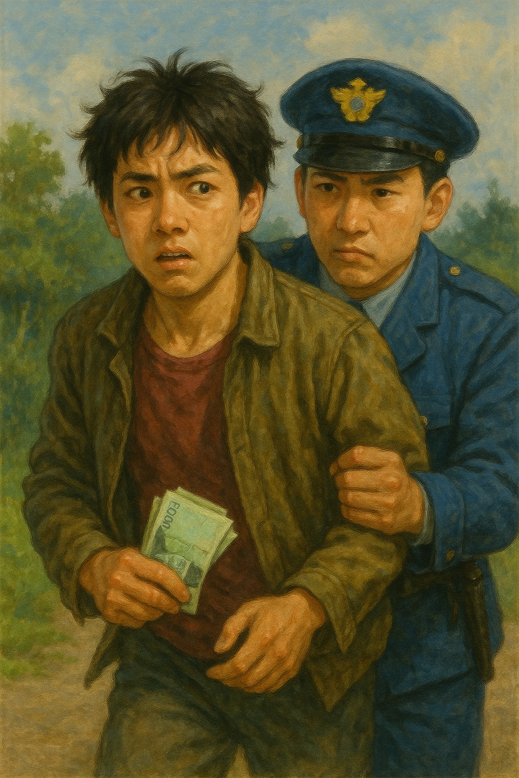 돈을 받고 경찰이나 누군가에게 붙잡히는 꿈