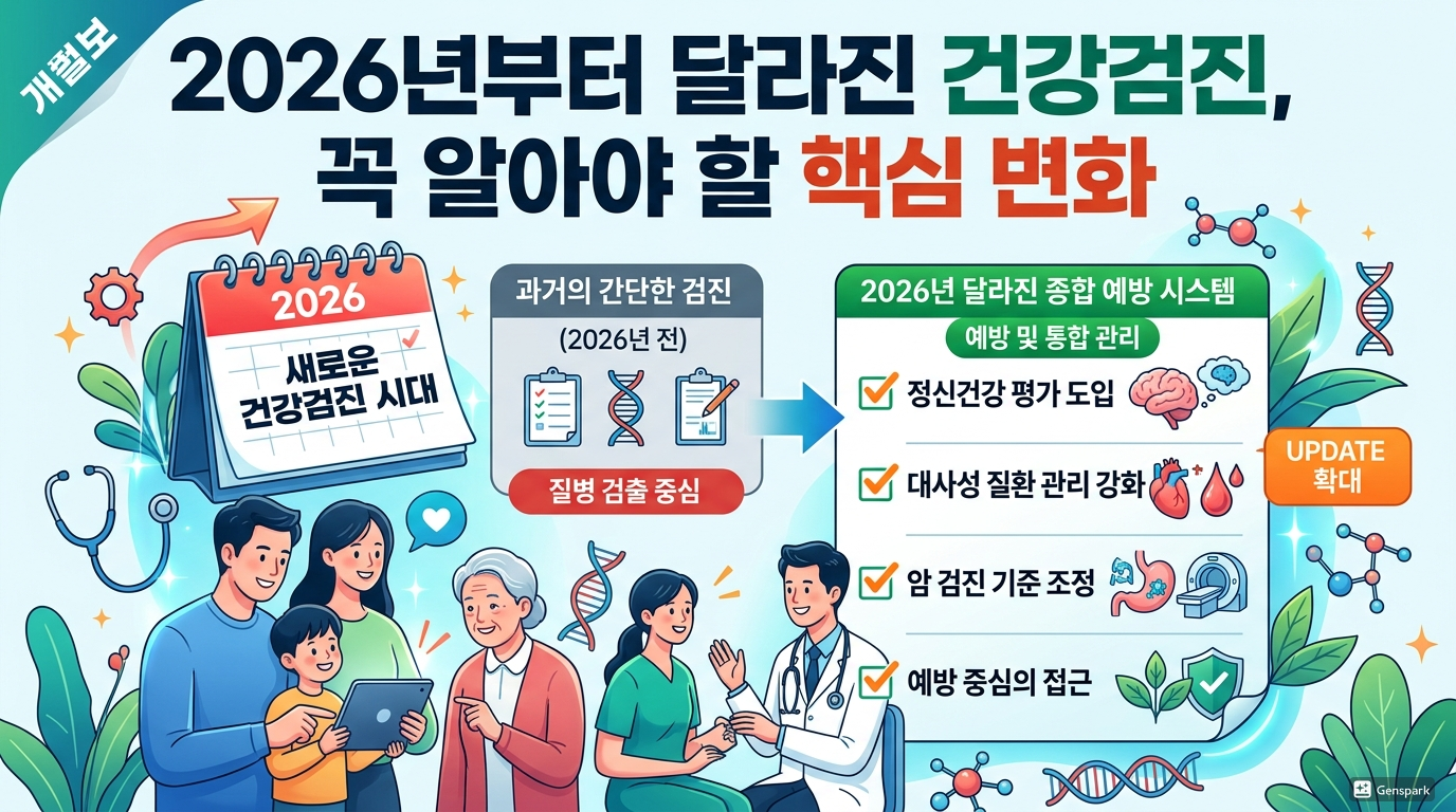 2026년부터 달라진 건강검진, 꼭 알아야 할 핵심 변화