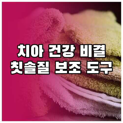 치아 건강 비결 칫솔질 보조 도구 전..