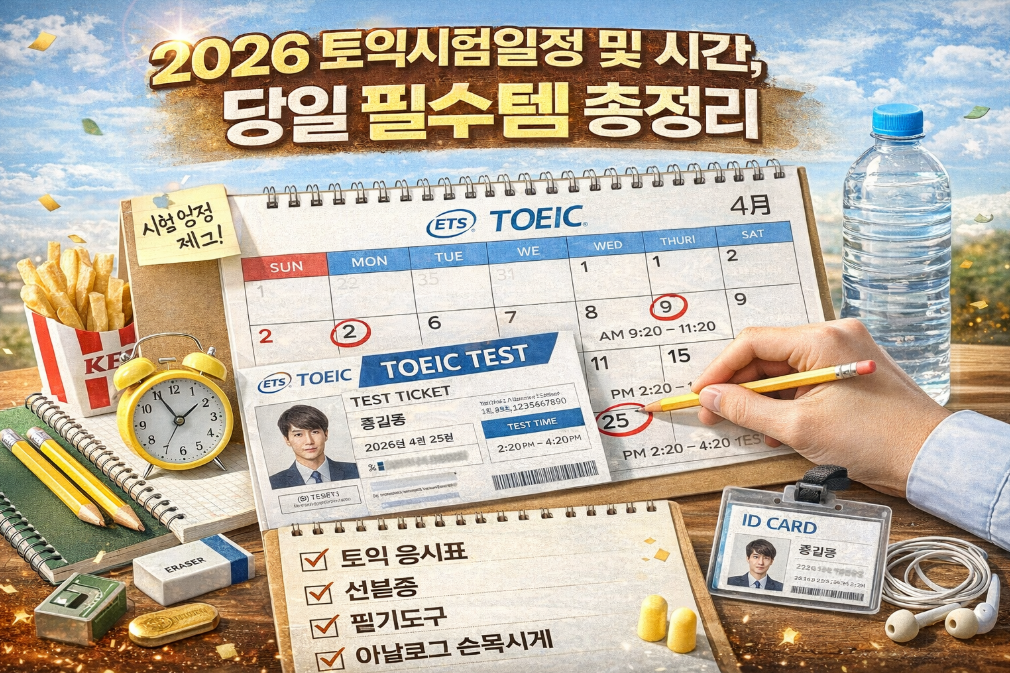 2026 토익시험일정&middot;당일 필수템 완벽 정리