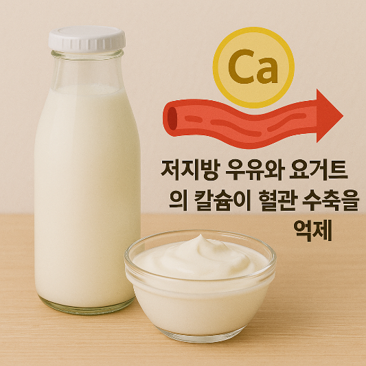 저지방 우유와 요거트 이미지