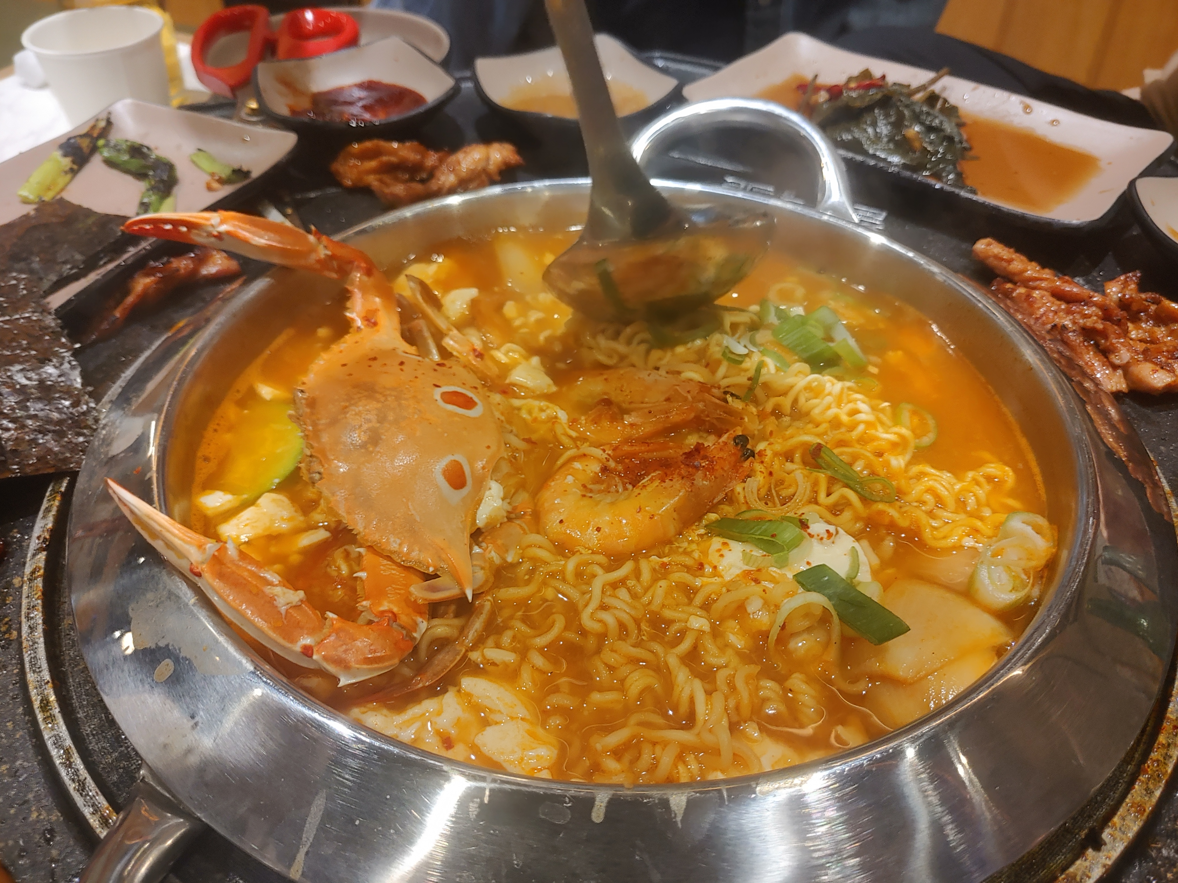 순두부찌개 꽃게라면