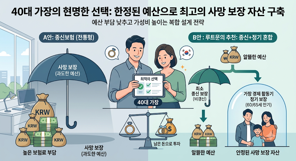 40대 종신보험 가입조건, 한정된 예산으로 사망 보장 자산 구축하는 법