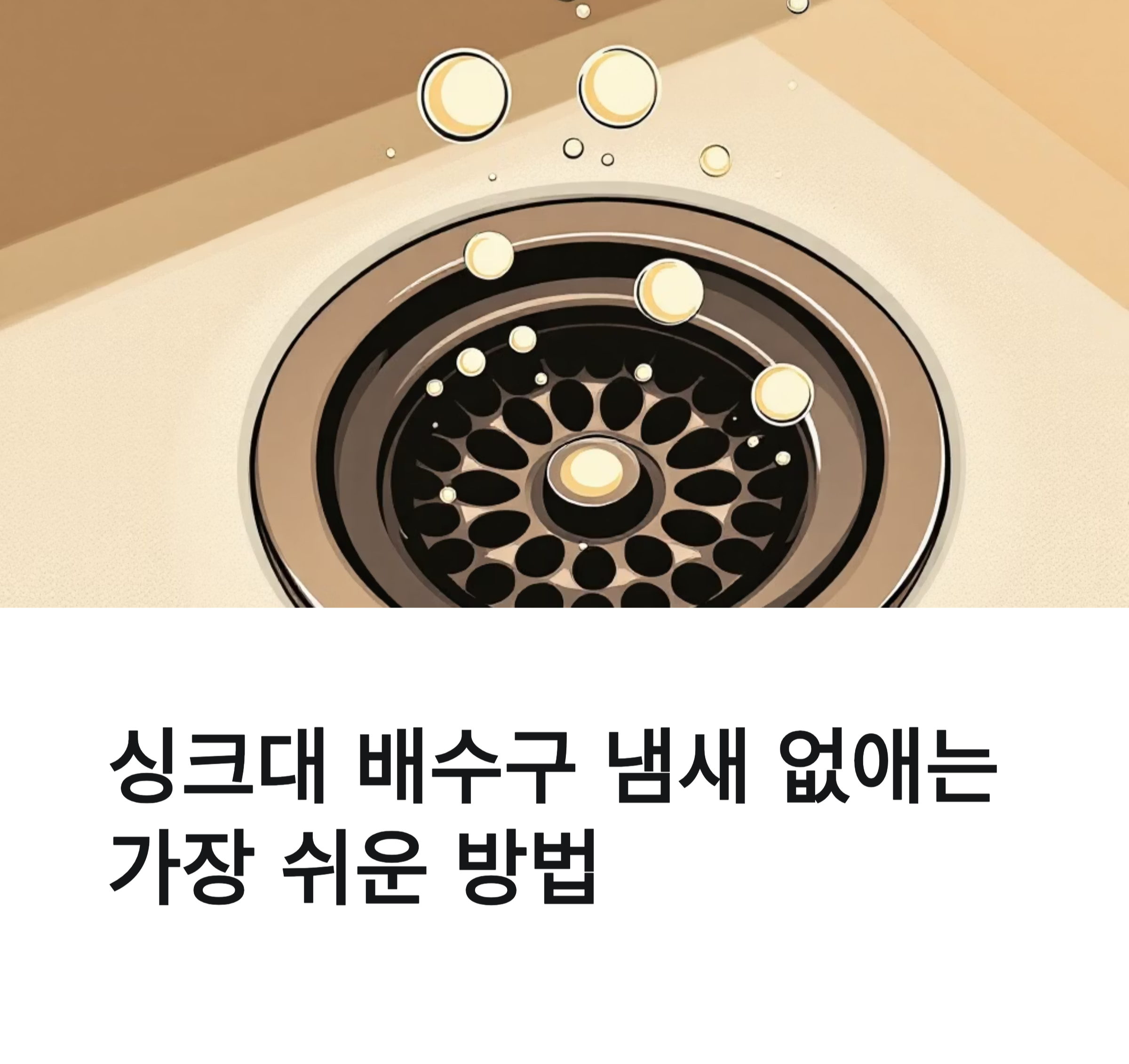 싱크대 배수구 냄새 없애는 방법