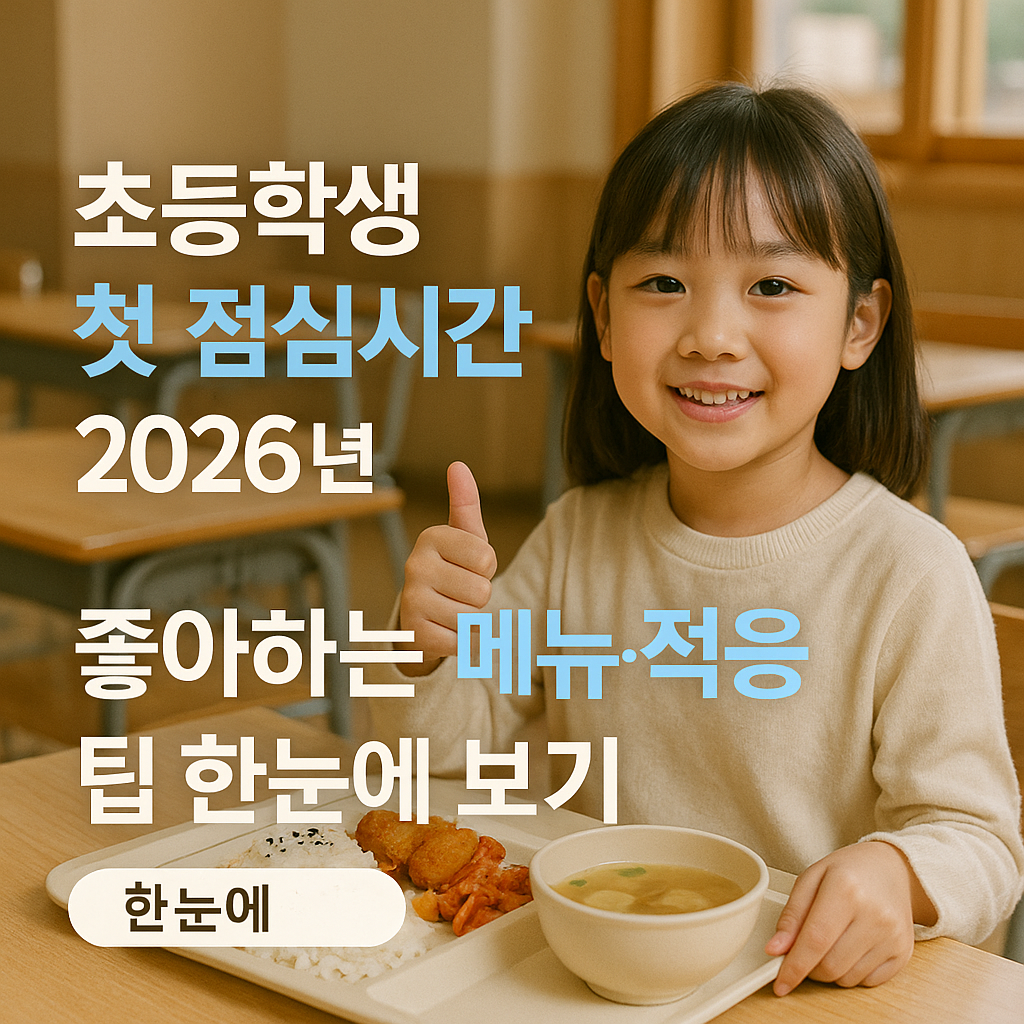 초등학생 첫 점심시간 2026년 | 좋아하는 메뉴·적응 팁 한눈에 보기