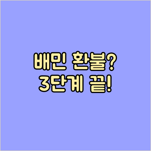배달의민족 주문 취소 및 환불 절차 ..