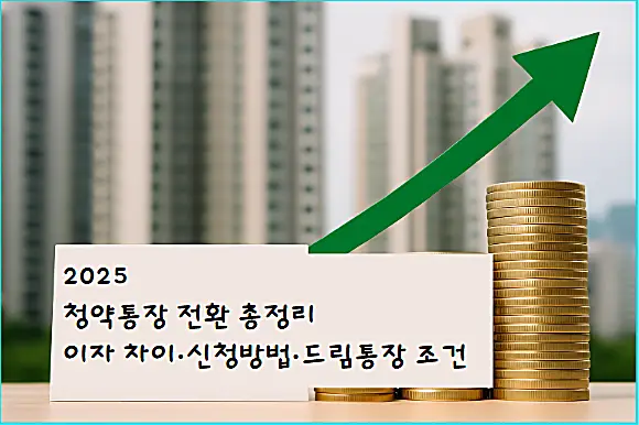 2025 청약통장 전환방법|금리 차이 최대 3% 손해 막기