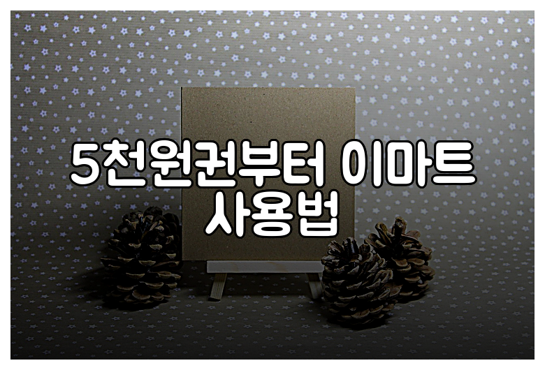 5천원권부터 이마트 사용법
