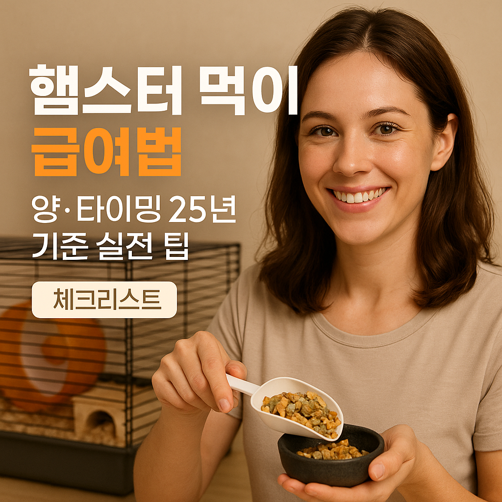 햄스터 먹이 급여법 양·타이밍 25년 기준 실전 팁