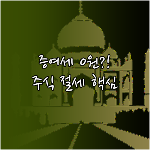미성년 2천만원 성인 5천만원 비과세..